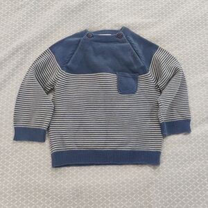 Viverano  Milan Baby Raglan Pullover Stripe Sweater (Organic Cotton) Size 6-12mo